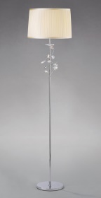 Willow Crystal Floor Lamps Diyas Shaded Floor Lamps